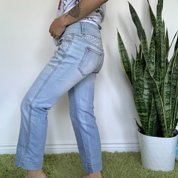 Y2K Cache Rhinestone Jeans - Picture 5 of 7